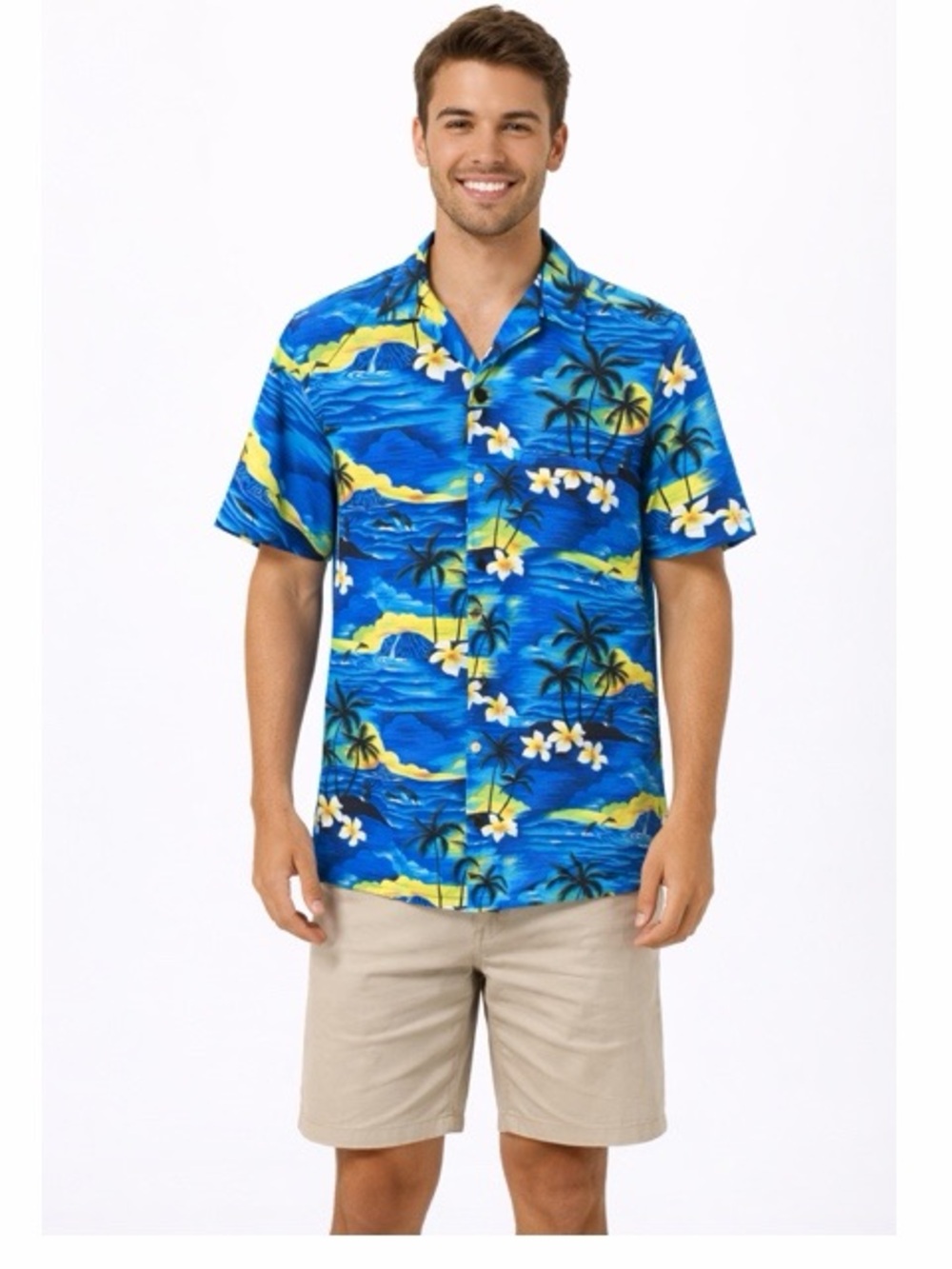 Royal Creations‎ Men’s Tropical Hawaiian Button Up Shirt